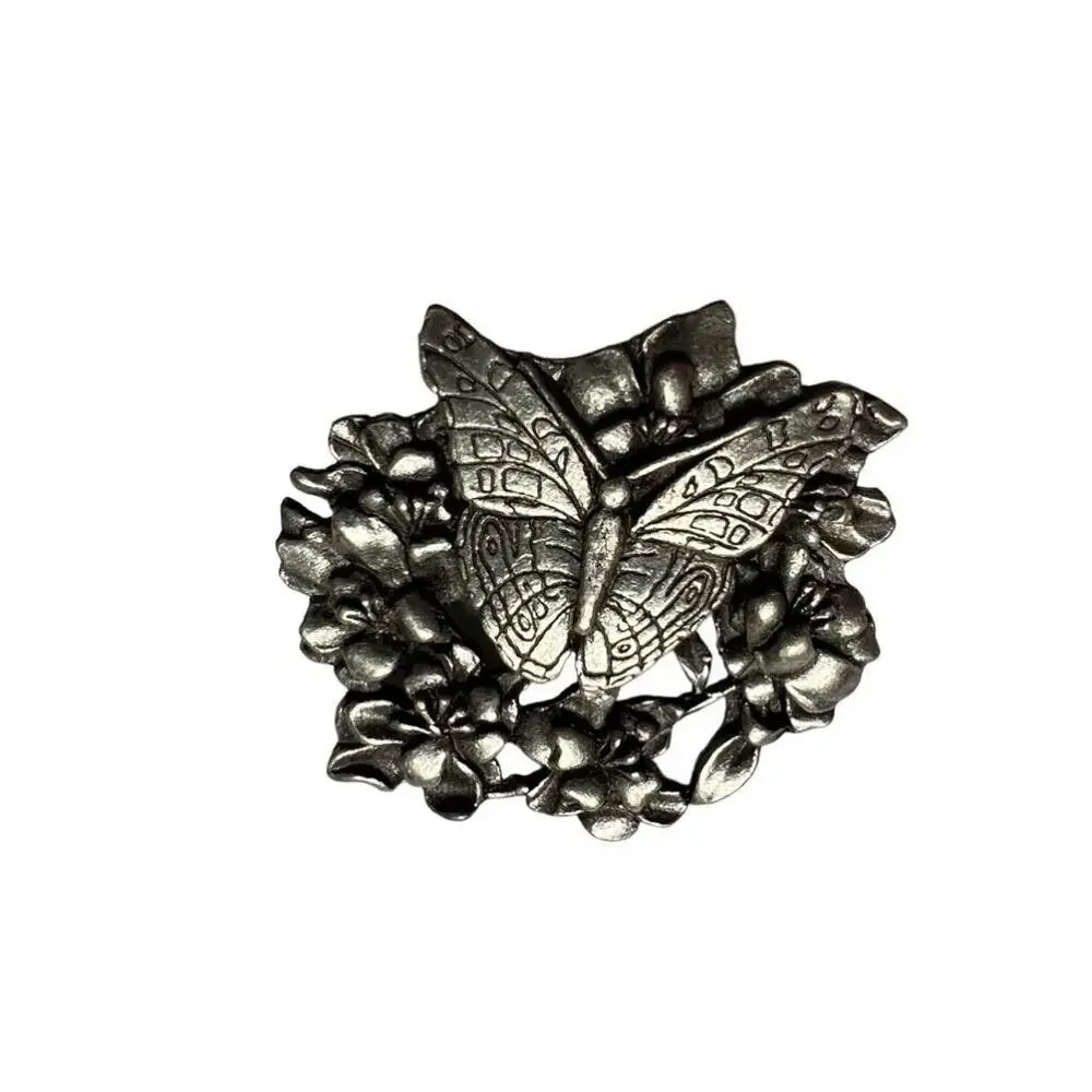 Limited Edition Brooch Pin 1998 Pewter Birds and Blooms